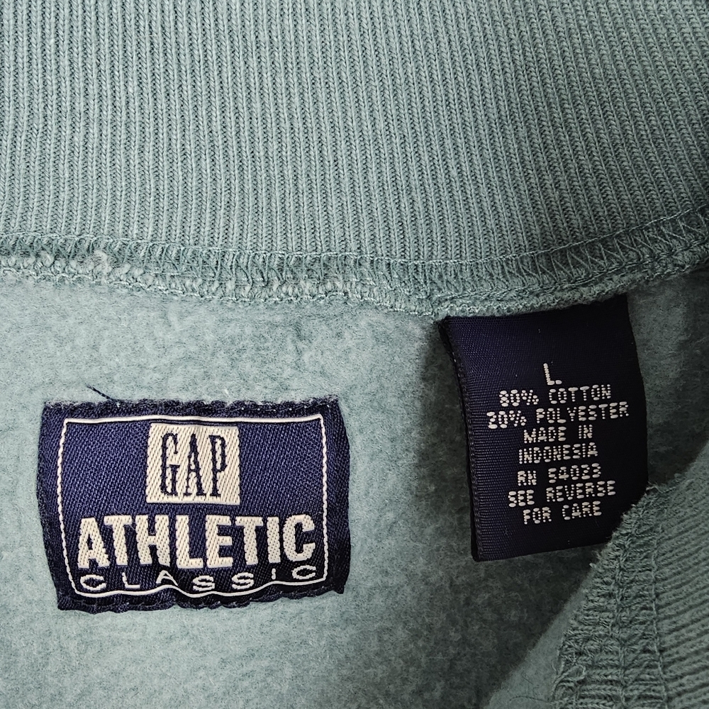 Vintage Gap Athletic Classic Striped 1/4 Zip Sweatshirt - Picture 3 of 9